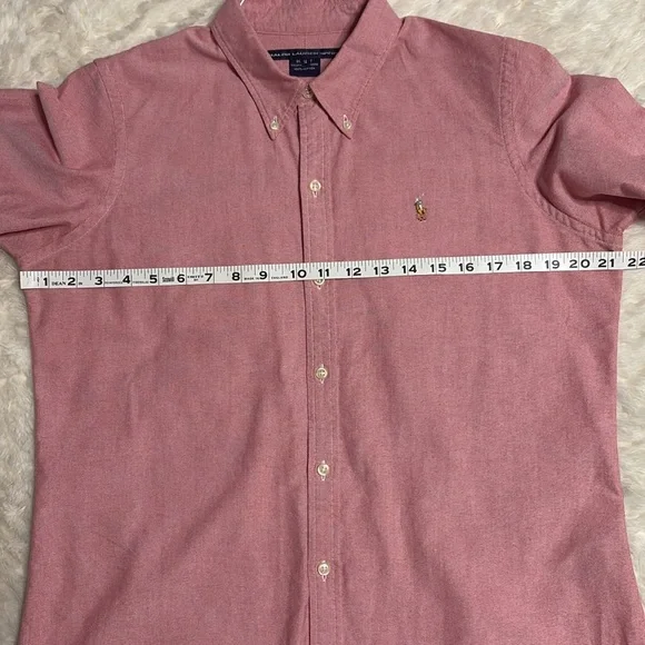 Ralph Lauren Sport Boy’s muted red Casual Button-Down Shirt Sz 14 - Picture 4 of 4